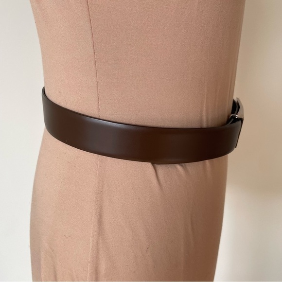 Salvatore Ferragamo Women’s Brown Skinny Leather Waist Gancio Logo Belt Size XS main image 6